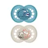 Mam Original Pure Silicone Pacifier +6Months Blue/Beige 2Units