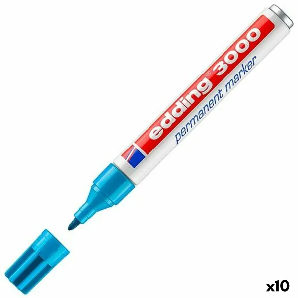 Püsimarker Edding 3000 Helesinine (10 Ühikut)