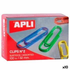 Клип Apli Nº 2 Разноцветный Проволока 32 mm (10 штук)