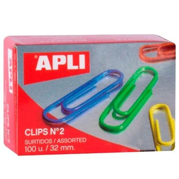 Клип Apli Nº 2 Разноцветный Проволока 32 mm (10 штук)