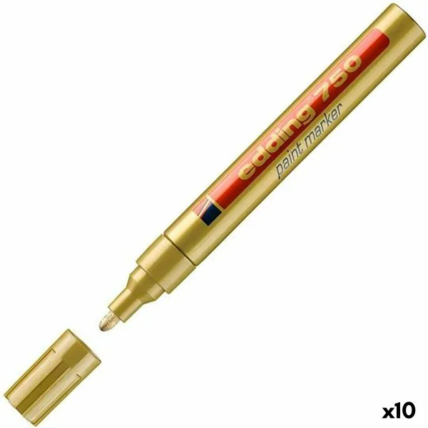 Permanenttimarkkeri Edding 750 Kullattu 10 osaa 2-4 mm (10 osaa)
