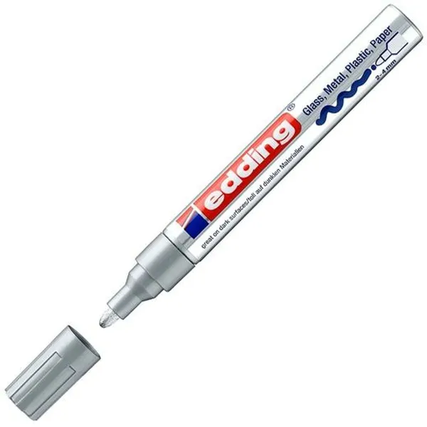Постоянный маркер Edding 750 Серебристый 10 штук 2-4 mm (10 штук)