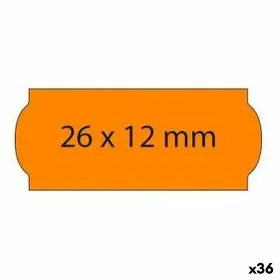 Рулон этикеток Оранжевый 26 x 12 mm (36 штук)