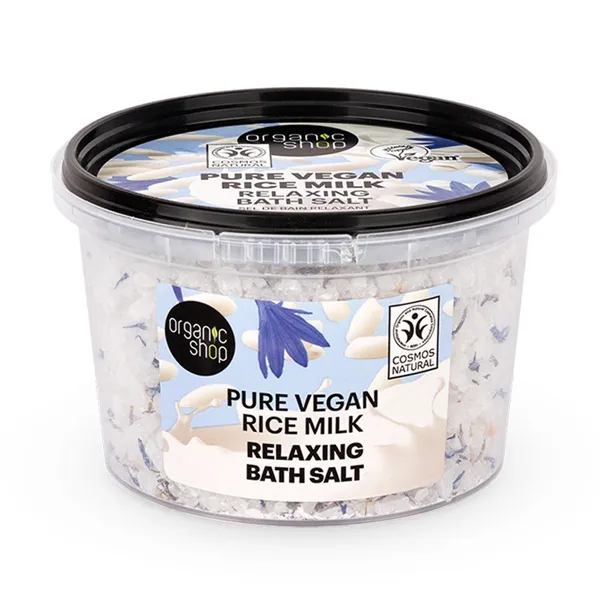 Organic Shop Pure Vegan Rice Milk Sales De Baño Relajantes 250ml