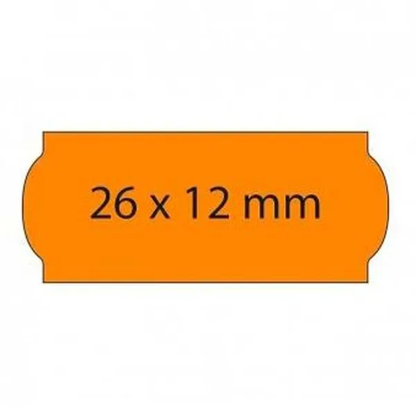 Рулон этикеток Оранжевый 26 x 12 mm (36 штук)