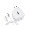 Wall Charger + USB C Cable Urban Factory GSC10UF White
