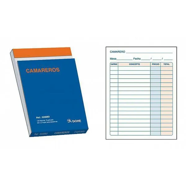 Чековая книжка официанта DOHE 50088D 1/8 100 Листья (10 штук)