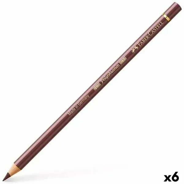 Цветные карандаши Faber-Castell Polychromos 176 Van-Dyck Коричневый (6 штук)