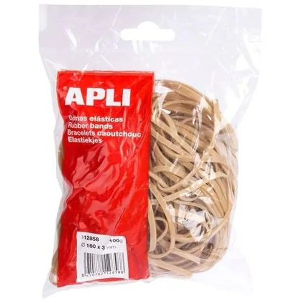 Elastic bands Apli Brown 160 x 3 mm (100 Units)
