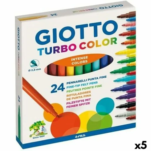 Žymeklių rinkinys Giotto Turbo Color Spalvotas (5 vnt.)