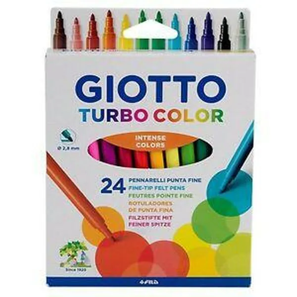 Set of Felt Tip Pens Giotto Turbo Color Multicolour (5 Units)