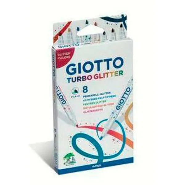 Набор маркеров Giotto Turbo Glitter Разноцветный (10 штук)