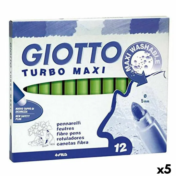Žymeklių rinkinys Giotto Turbo Maxi Šviesiai žalia (5 vnt.)