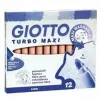 Set of Felt Tip Pens Giotto Turbo Maxi Light Green (5 Units)