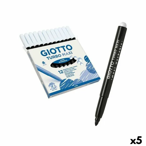 Набор маркеров Giotto Turbo Maxi Чёрный (5 штук)