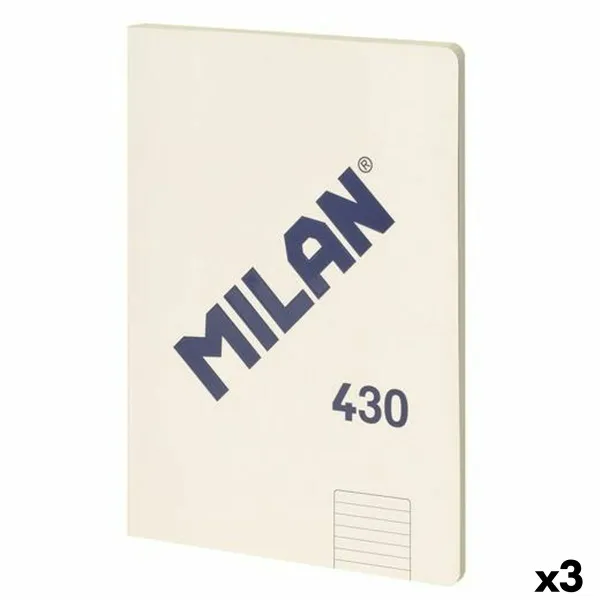 Блокнот Milan 430 Бежевый A4 48 Листья 21 x 29,7 cm (3 штук)