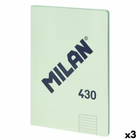 Notebook Milan 430 Green A4 48 Sheets (3 Units)