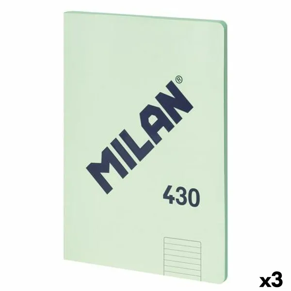 Užrašų knygelė Milan 430 Žalia A4 48 Paklodės 21 x 29,7 cm (3 vnt.)