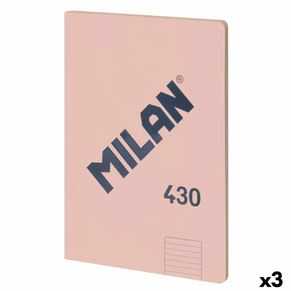 Блокнот Milan 430 Розовый A4 48 Листья 21 x 29,7 cm (3 штук)