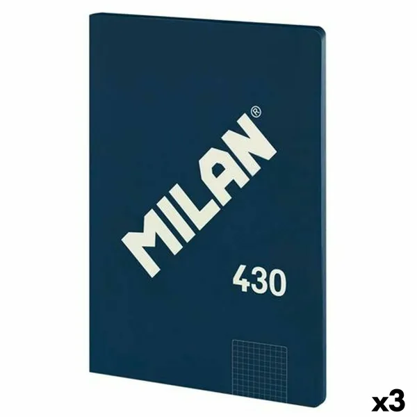 Блокнот Milan SERIE 1918 Синий A4 48 Листья (3 штук)