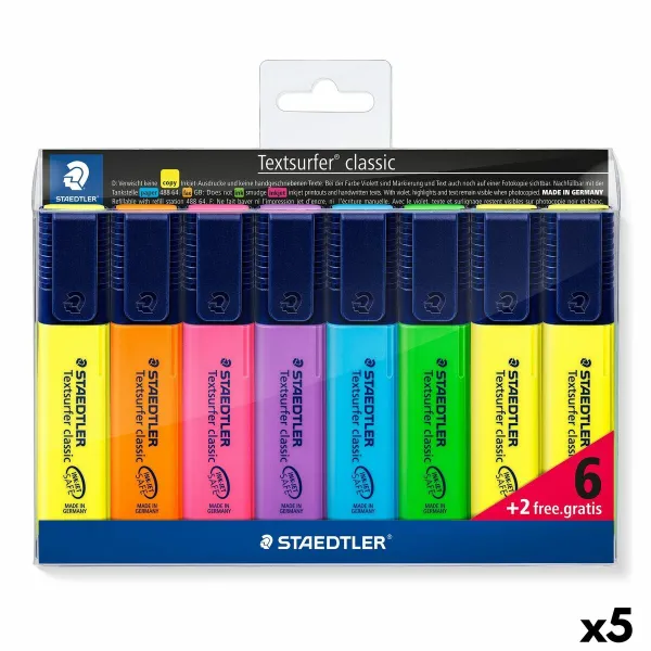 Šviečiančių markerių rinkinys Staedtler Textsurfer Classic Spalvotas (5 vnt.)