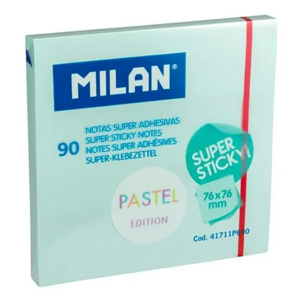 Стикеры для записей Milan Пастельно-голубой 76 x 76 mm (10 штук)