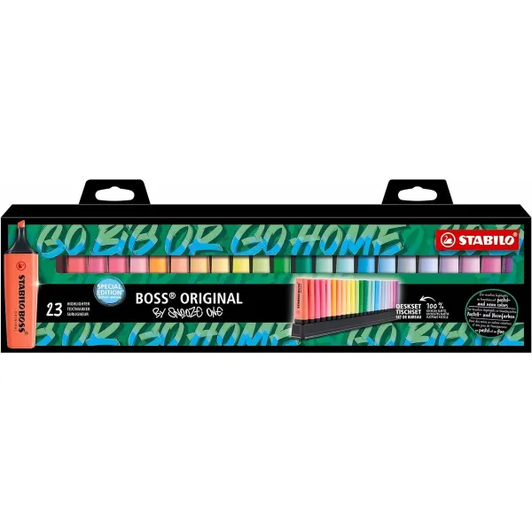 Valoa heijastava kynäsetti Stabilo Boss Snooze Monivärinen (5 osaa)