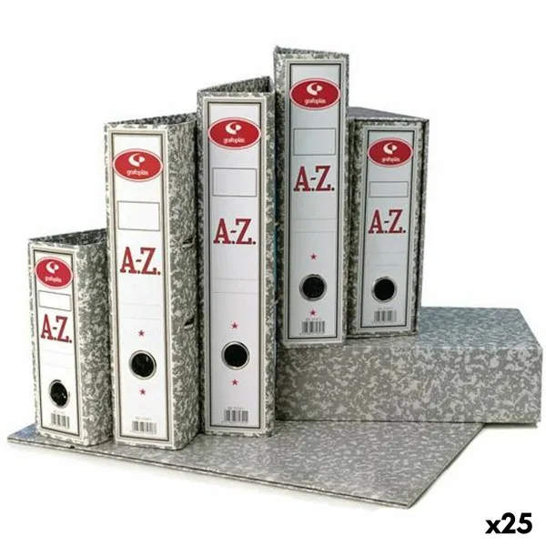 Рычажный картотечный шкаф Grafoplas Classic Серый Лист (25 штук)