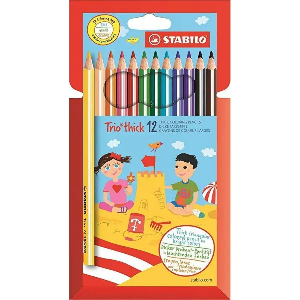 Цветные карандаши Stabilo Trio Tick Разноцветный (6 штук)