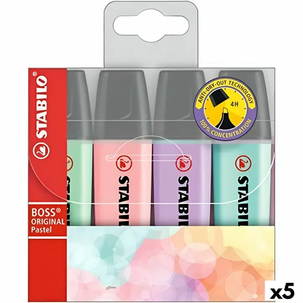 Fluorescējošo Marķieru Komplekts Stabilo Boss Daudzkrāsains (5 gb.)