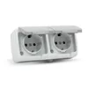 Stephan surface mounted wall socket earthed 2x IP54