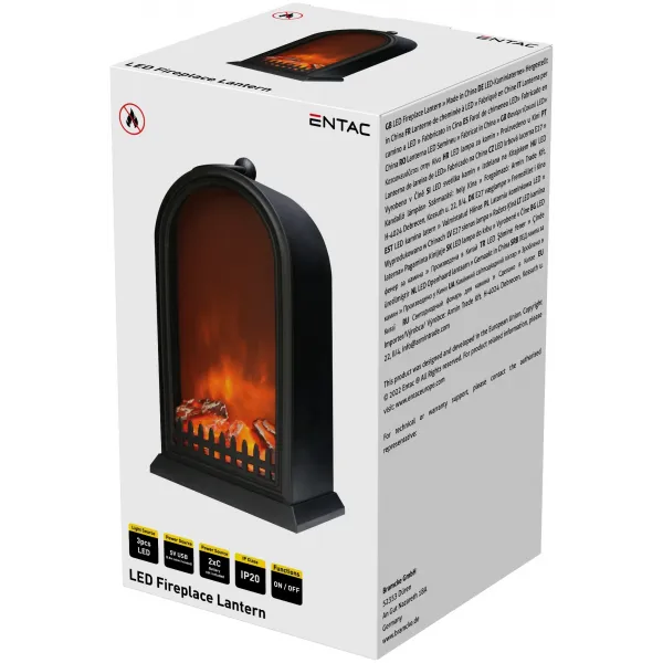 LED Fireplace Lamp 25cm with USB cable - 2xC excl.