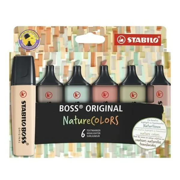 Fluorescējošo Marķieru Komplekts Stabilo Boss Nature Colors Daudzkrāsains (5 gb.)