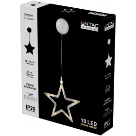 Christmas Window Decoration Star 10 LED WW 3xAAA excl.