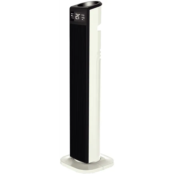 Portable PTC Fan Heater Tower White with LED Display 2000W 74cm