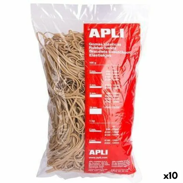 Gumijas lentes Apli Brūns 100 x 5 mm (10 gb.)
