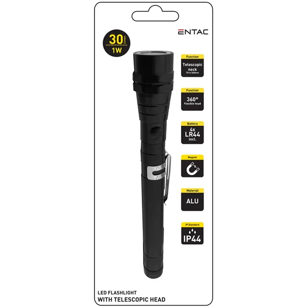 Entac Flashlight Retractable Neck 1W Alu