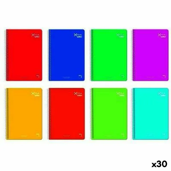 Pratybų sąsiuvinių rinkinys Pacsa XTRA Lapas 80 Paklodės 21,5 x 31,5 cm 5 Dalys (30 vnt.)
