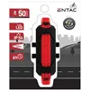 Entac Bike Light Plastic 2W Red Rechargeable