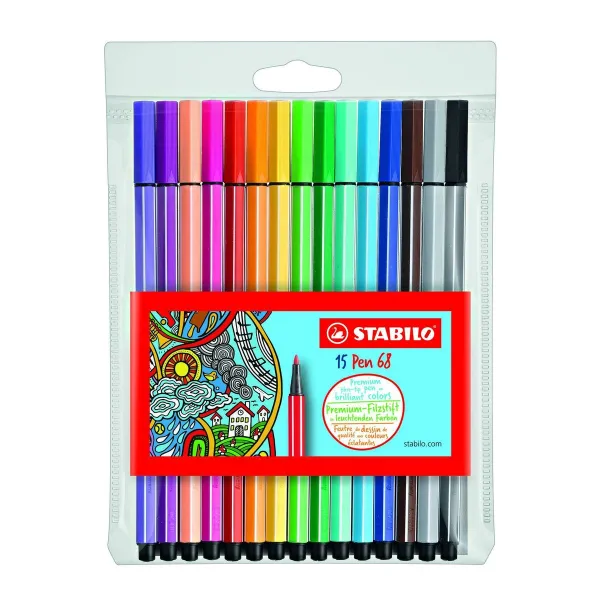 Tussisetti Stabilo Pen 68 Monivärinen (10 osaa)