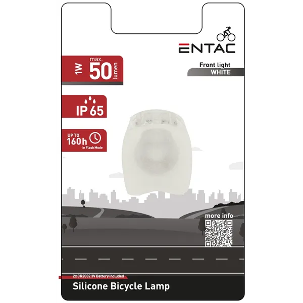 Entac Bike Light 1 pc Plastic White