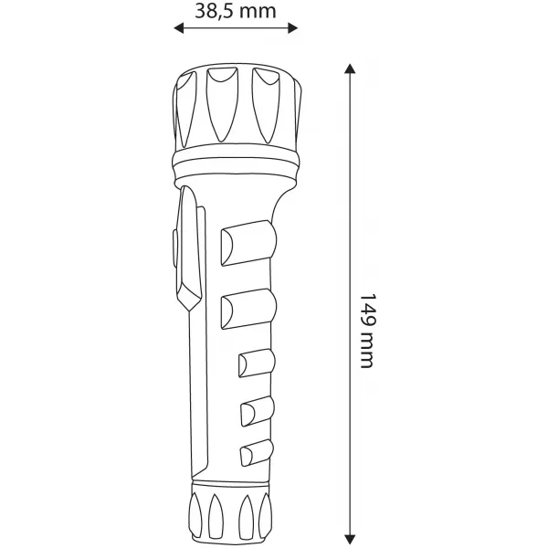 Entac Flashlight 2AA Plastic