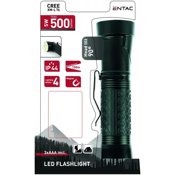 Entac Bulb 90° 5W T6 Alu 3xAAA