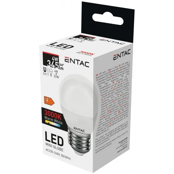 LED Mini Globe E27 4W WW