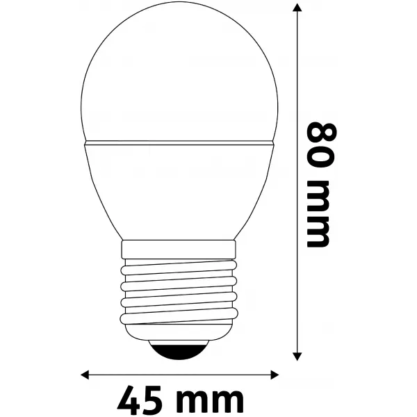 LED Mini Globe E27 4W WW