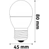 LED Mini Globe E27 4W WW