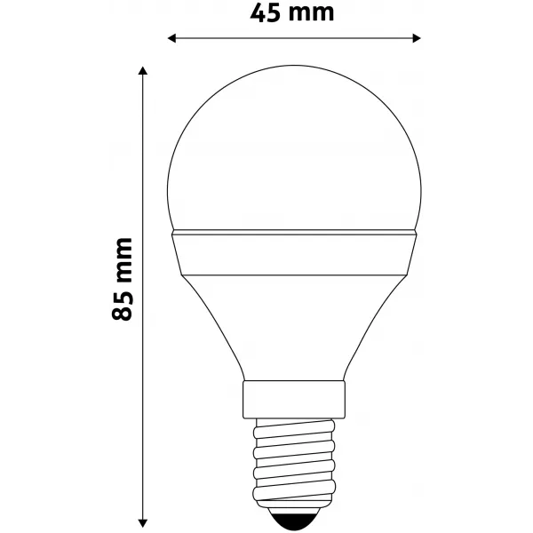 LED Mini Globe E14 6,5W WW