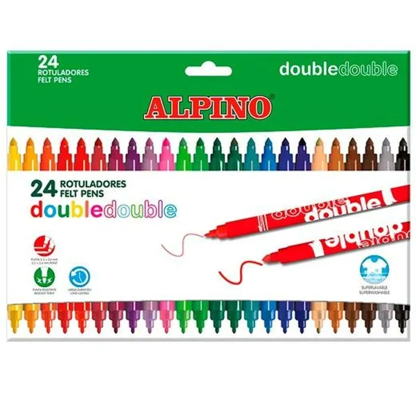 Набор маркеров Alpino Double Разноцветный 20 Предметы (12 штук)