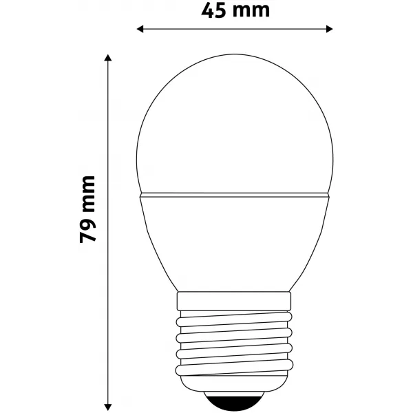 LED Mini Globe E27 6,5W WW