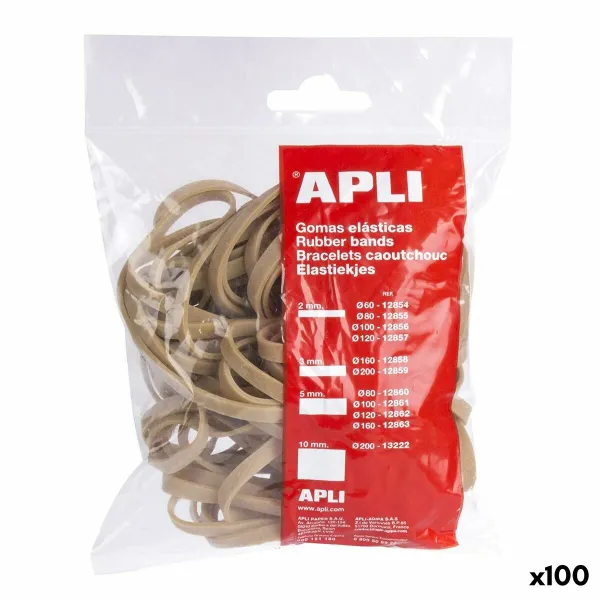 Elastikpaelad Apli Pruun 120 x 2 mm (100 Ühikut)